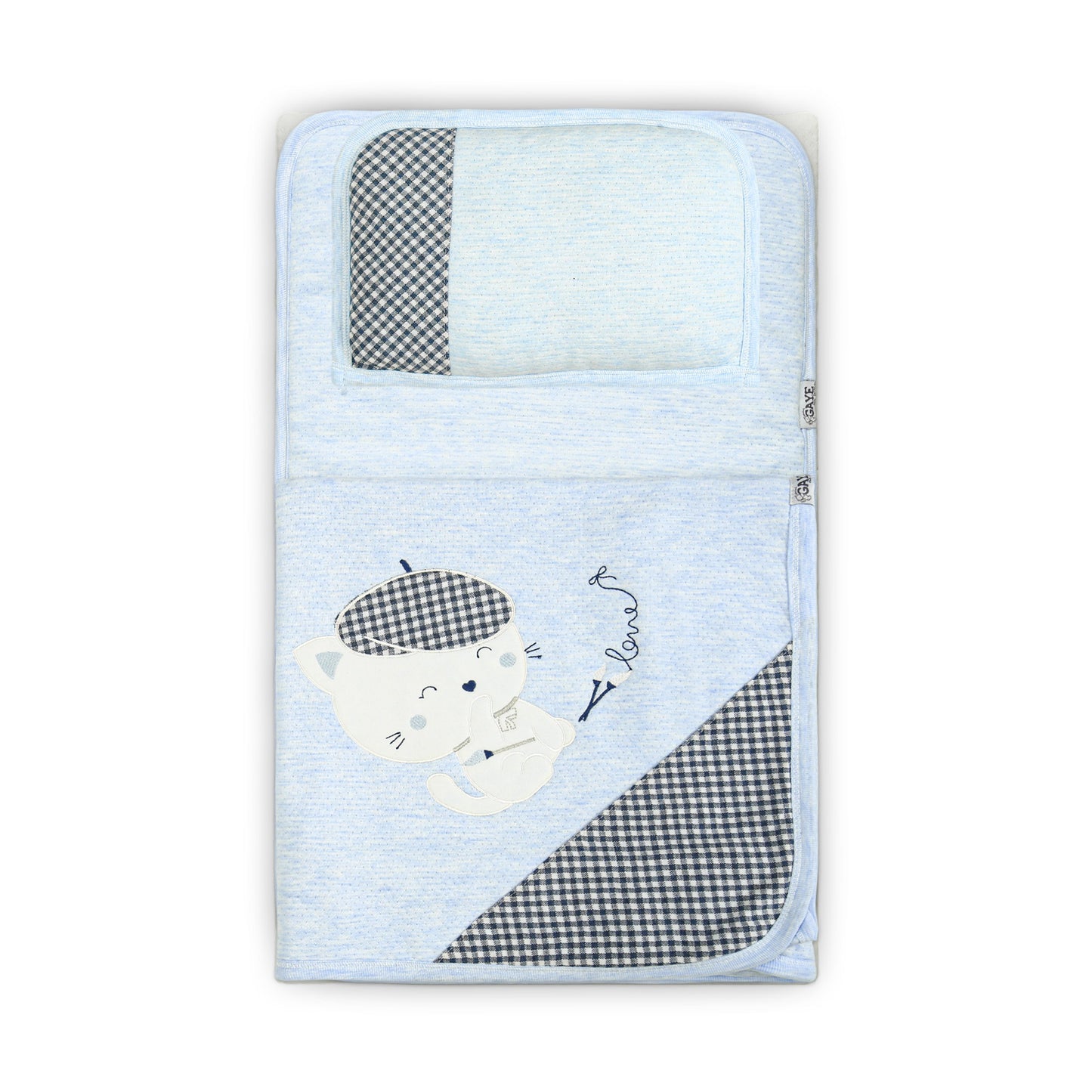 PREMIUM GRAINY LIGHT BLUE SLEEPING SET