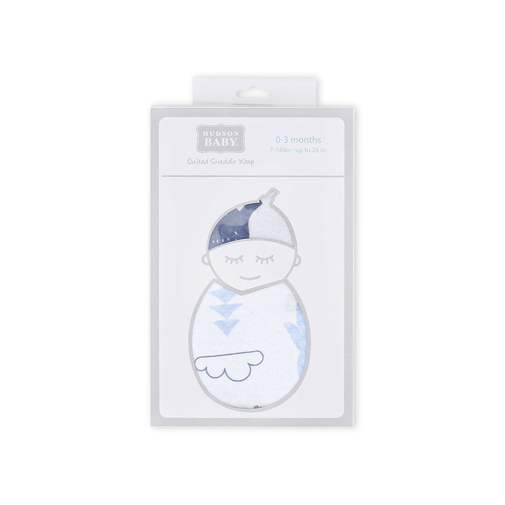SWADDLE WRAP QUILTED WHITE BEAR