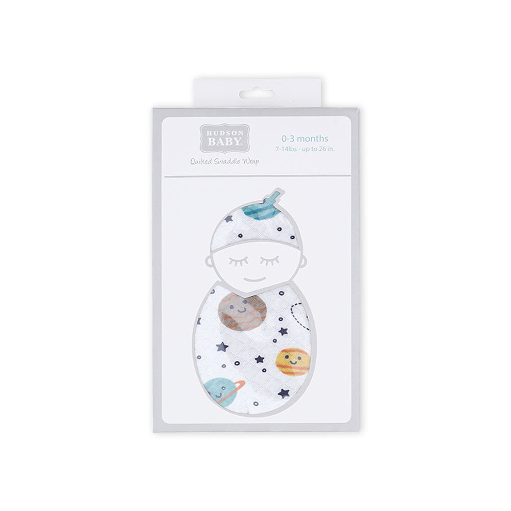 SWADDLE WRAP QUILTED WHITE GALAXY