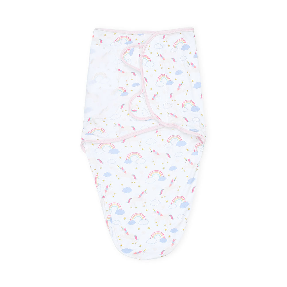 SWADDLE WRAPING SHEET WHITE UNICORN
