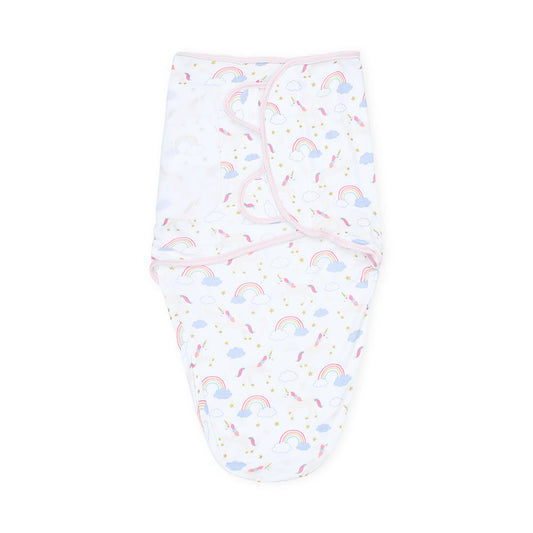 SWADDLE WRAPING SHEET WHITE UNICORN