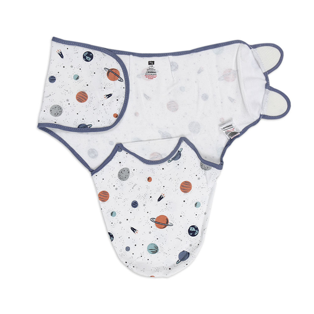 SWADDLE WRAPING SHEET WHITE LIL GALAXIES