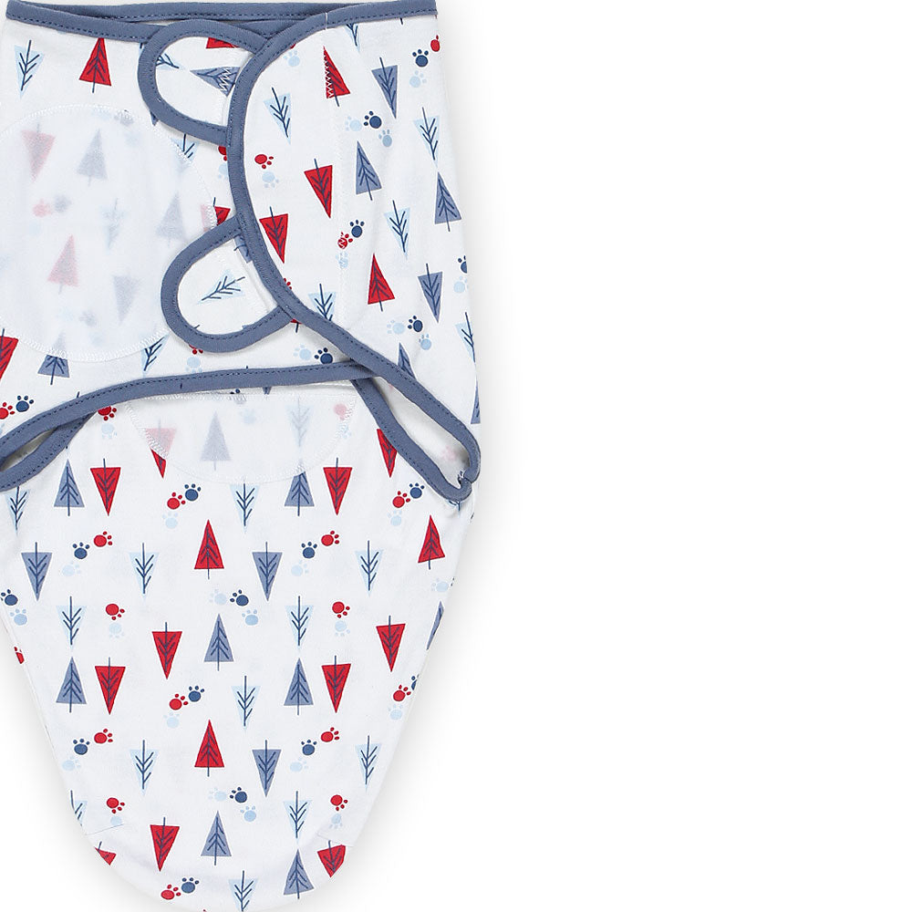 SWADDLE WRAPING SHEET WHITE PAWS & TREES UNISEX