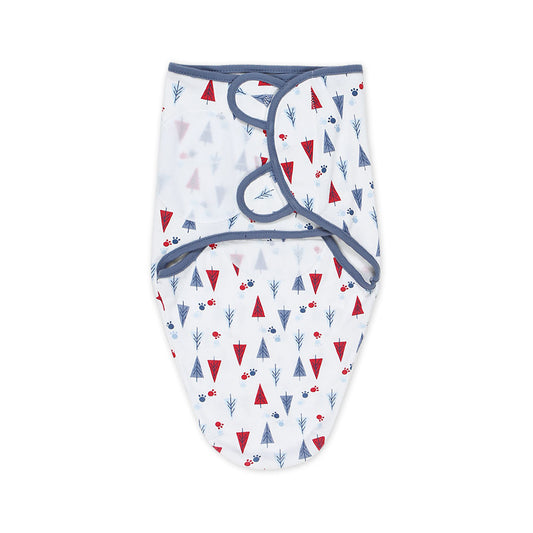 SWADDLE WRAPING SHEET WHITE PAWS & TREES UNISEX