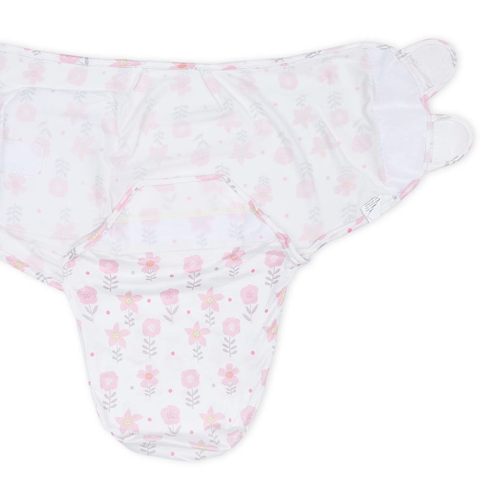 SWADDLE WRAP SILKY SOFT PINK FLORAL