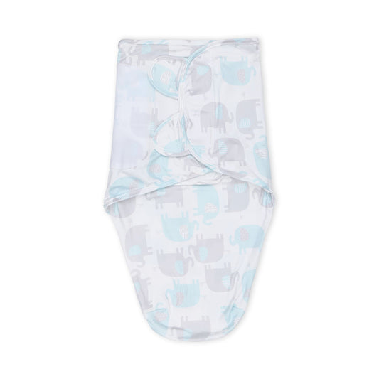 SWADDLE WRAP SILKY SOFT GREEN ELEPHANT