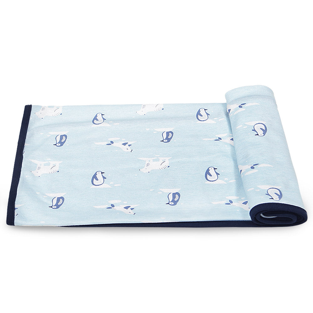 WRAPING SHEET PK-2 STONE BLUE PENGUIN & SEAL