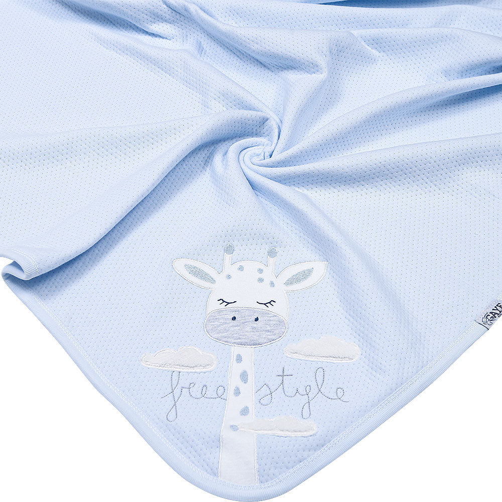 WRAPING SHEET BLUE GIRAFFE