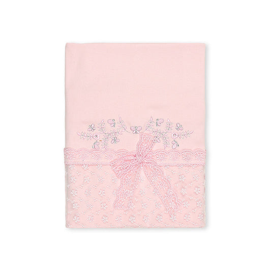 WRAPING SHEET GIRL PINK FLORAL NET