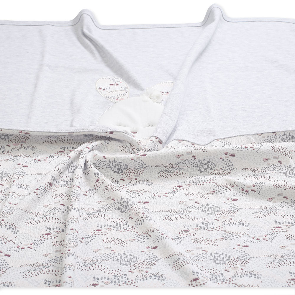 WRAPING SHEET GREY BUNNY