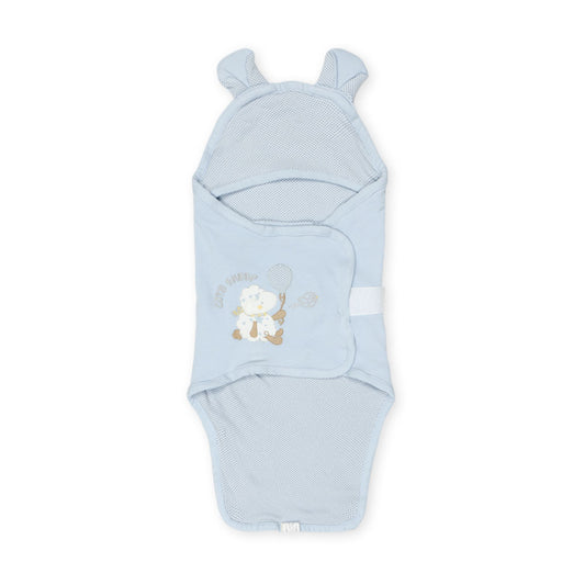 SWADDLE SHEET BOY BLUE CUTE SHEEP