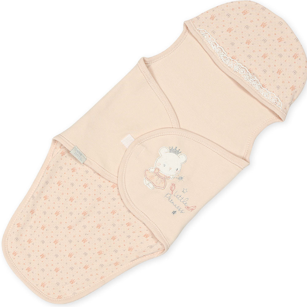 SWADDLE SHEET GIRL PEACH LITTLE PRINCESS