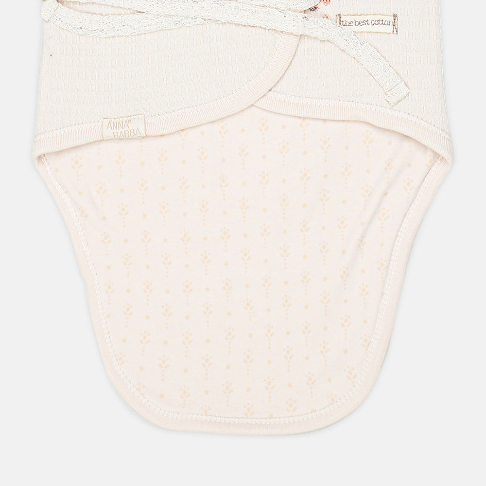 SWADDLE SHEET BEIGE TEXTURED
