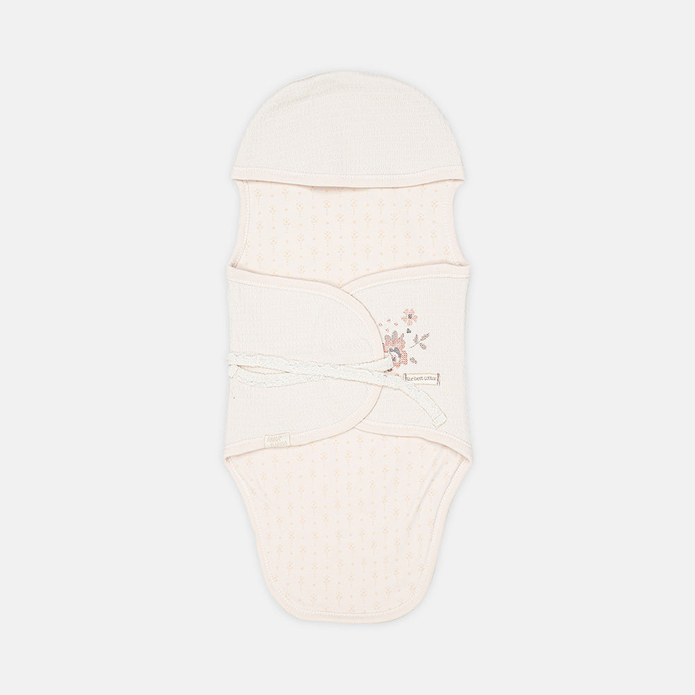 SWADDLE SHEET BEIGE TEXTURED