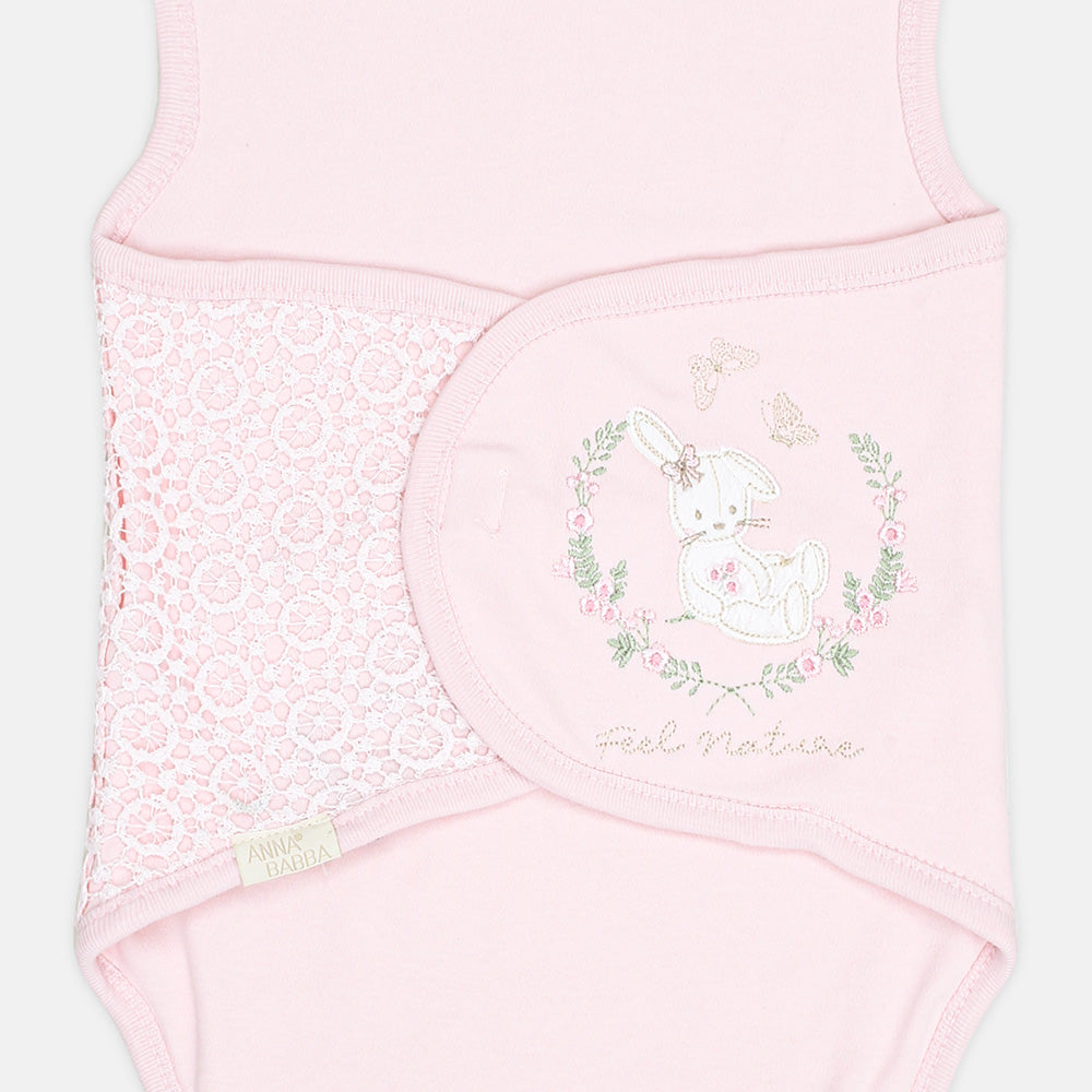 SWADDLE SHEET PINK NET