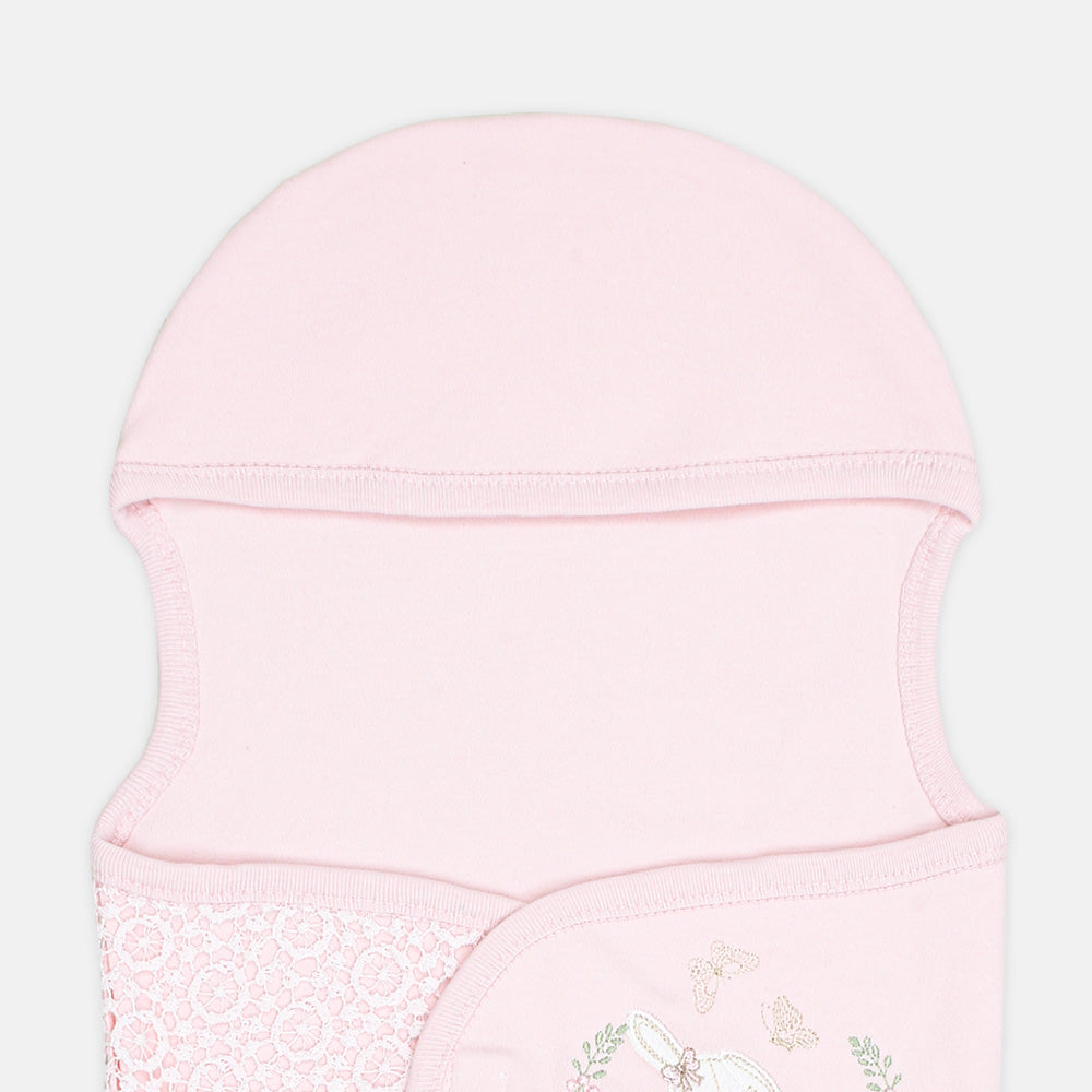 SWADDLE SHEET PINK NET