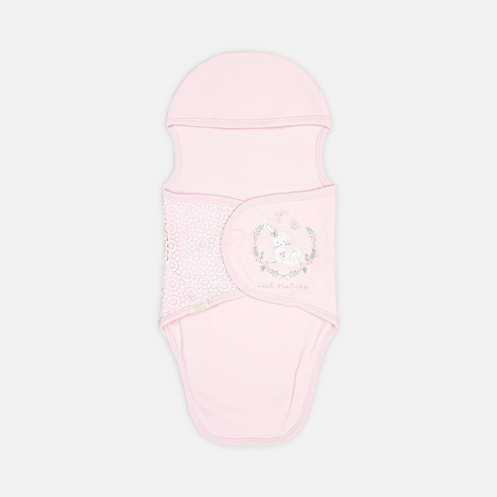 SWADDLE SHEET PINK NET