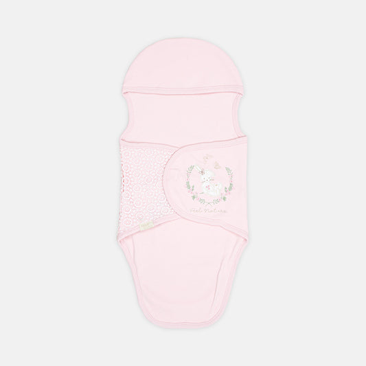 SWADDLE SHEET PINK NET