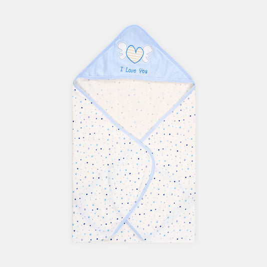 WRAPING SHEET SKY BLUE HEART