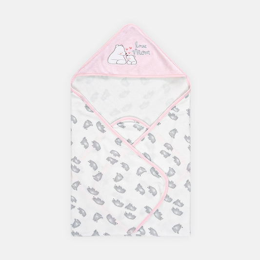 WRAPING SHEET PINK POLAR BEAR