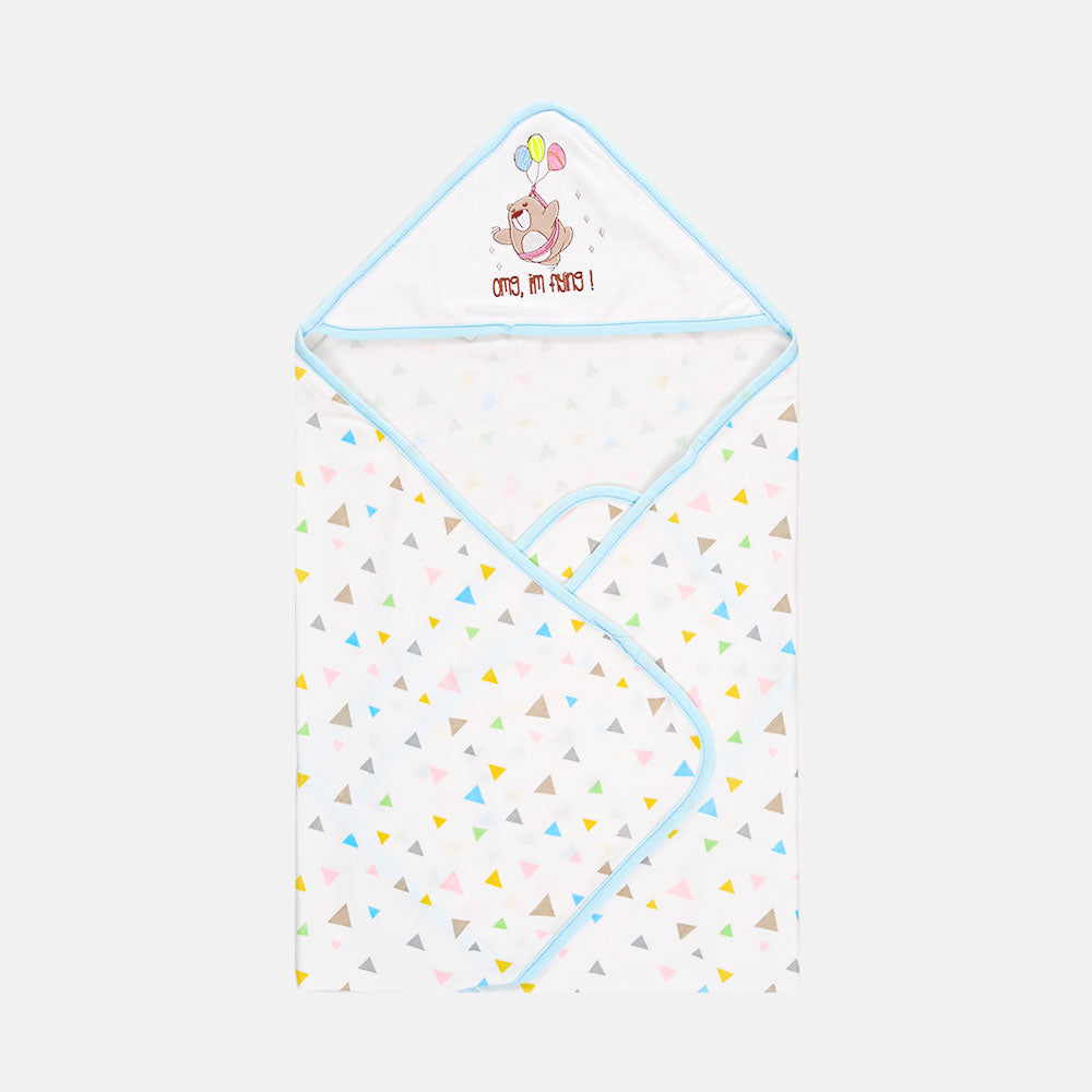 WRAPING SHEET SKY BLUE BEAR