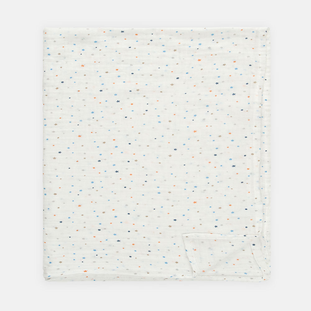 WRAPING SHEET MUSLIN PK-3 BLUE SEA THEME