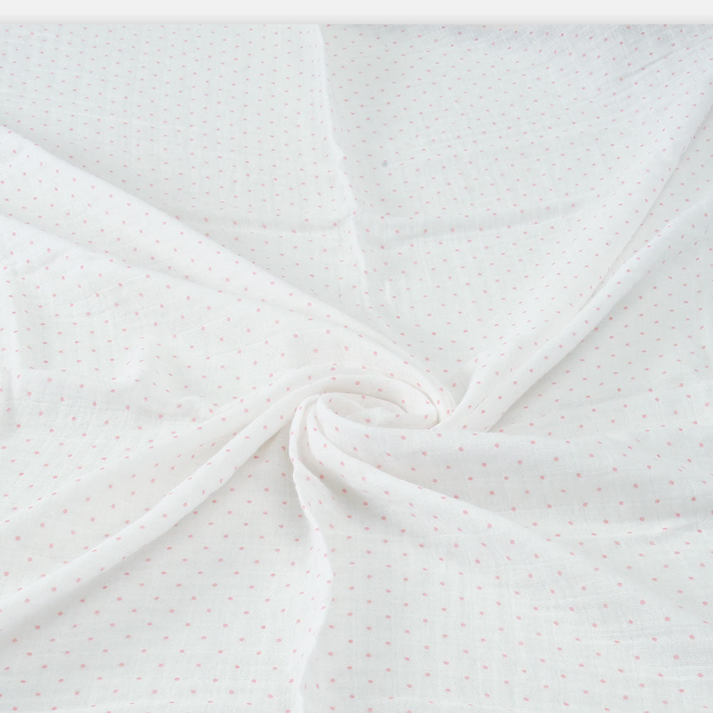 WRAPING SHEET MUSLIN PK-2 WHITE FLOWER