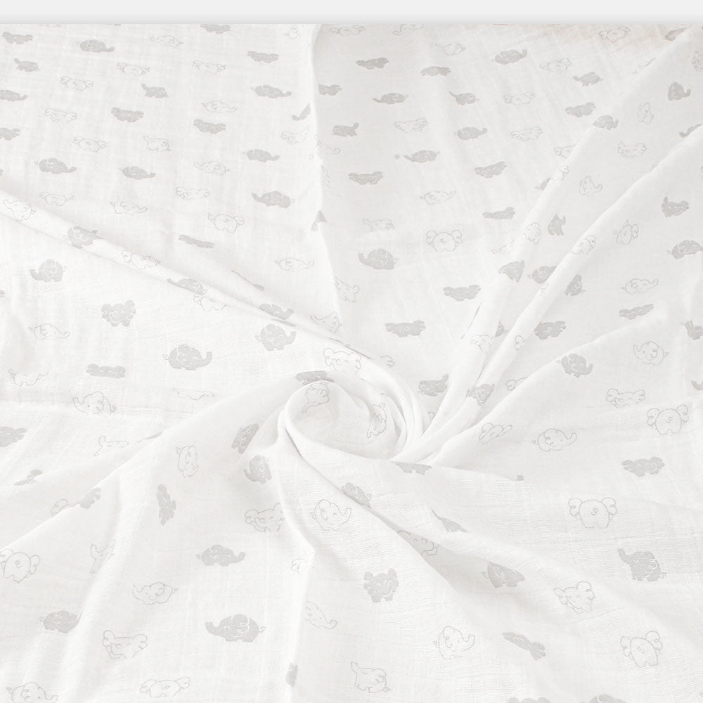 WRAPING SHEET MUSLIN PK-2 WHITE ELEPHANT