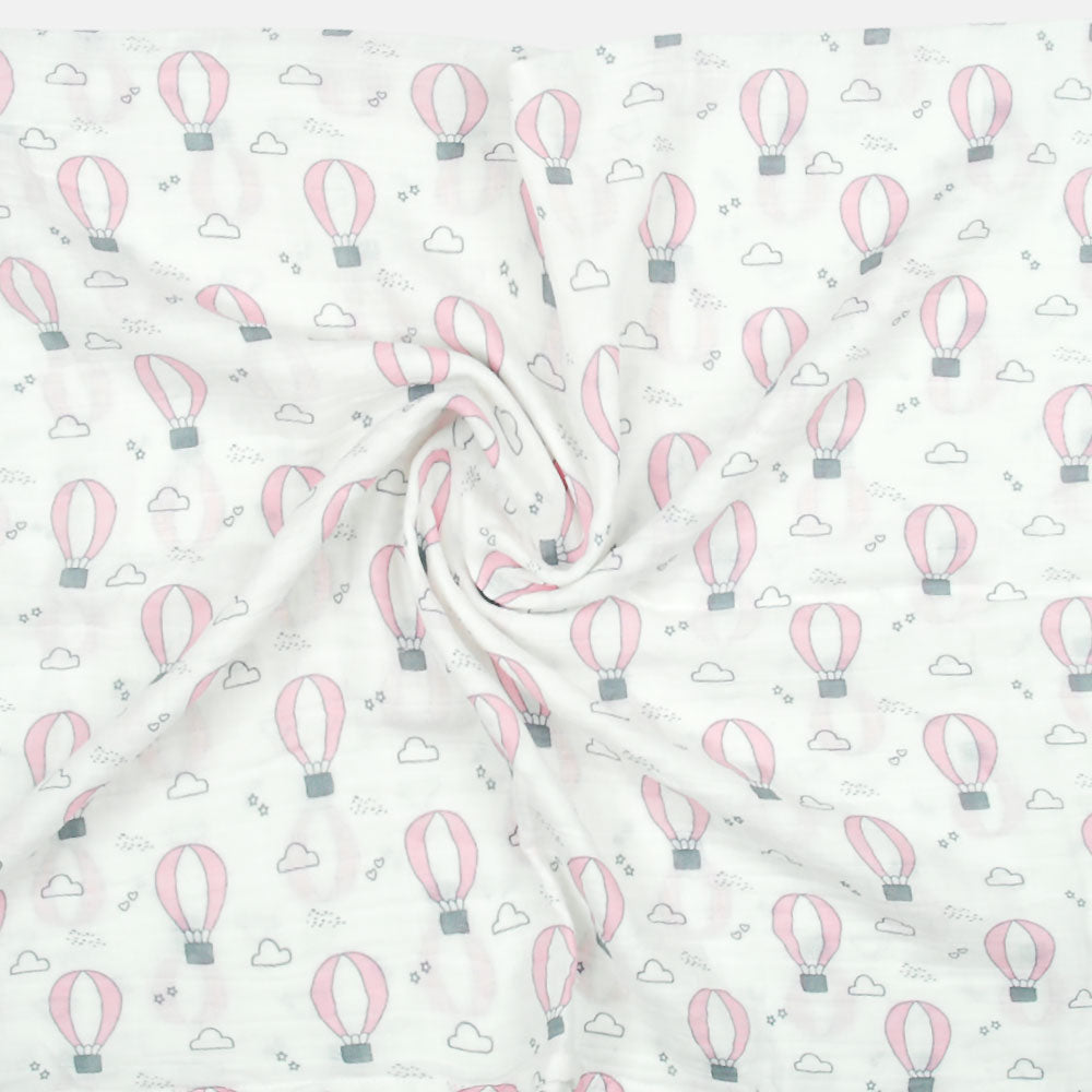 WRAPING SHEET MUSLIN PK-3 PINK BALLON