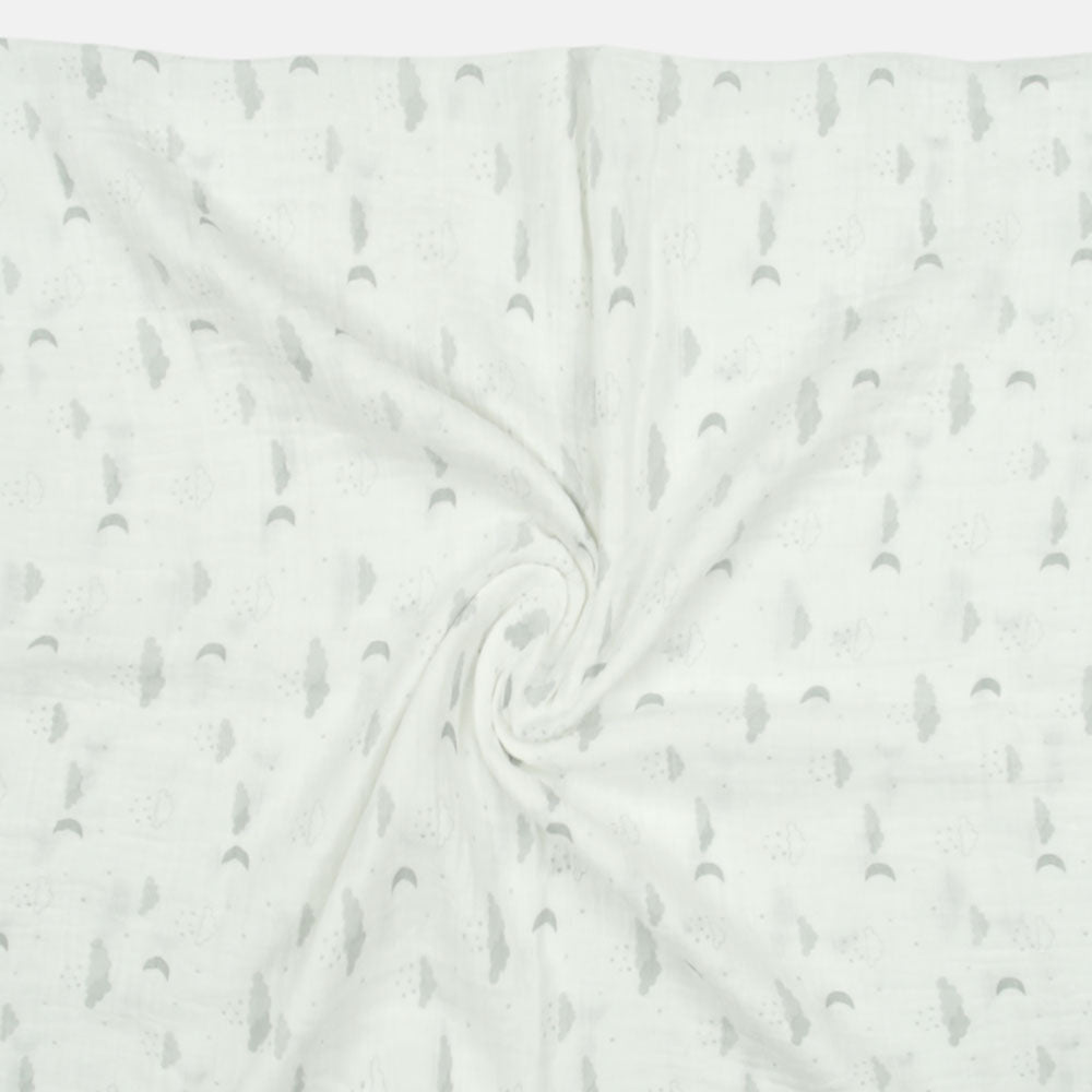 WRAPING SHEET MUSLIN PK-3 GREY BALLOON