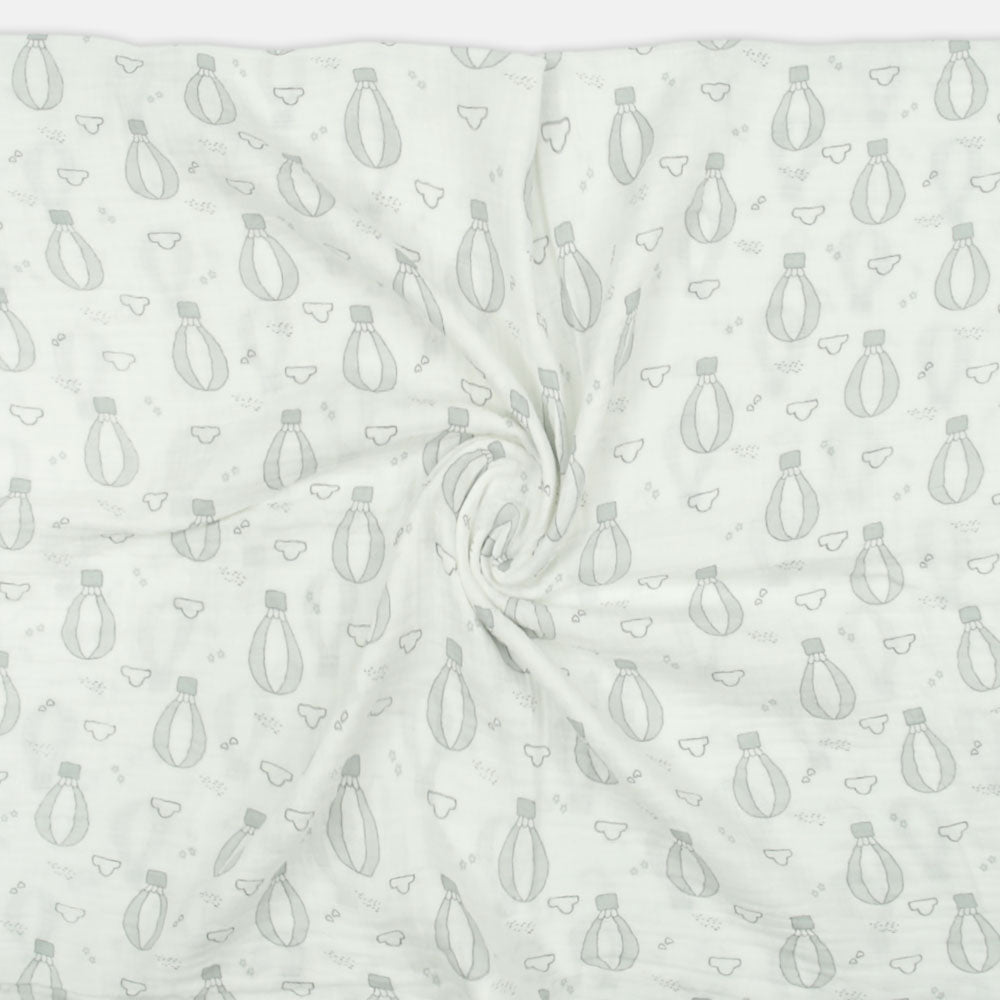 WRAPING SHEET MUSLIN PK-3 GREY BALLOON