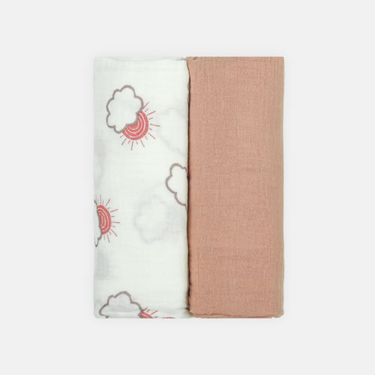 WRAPING SHEET MUSLIN PK-2 MUSLIN CLOUD