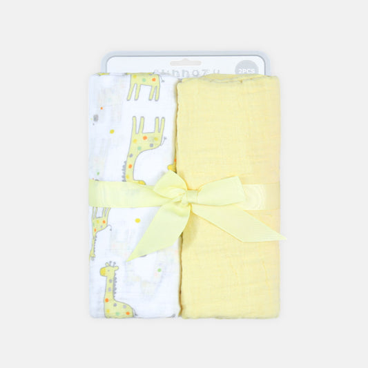 WRAPING SHEET MUSLIN PK-2 YELLOW