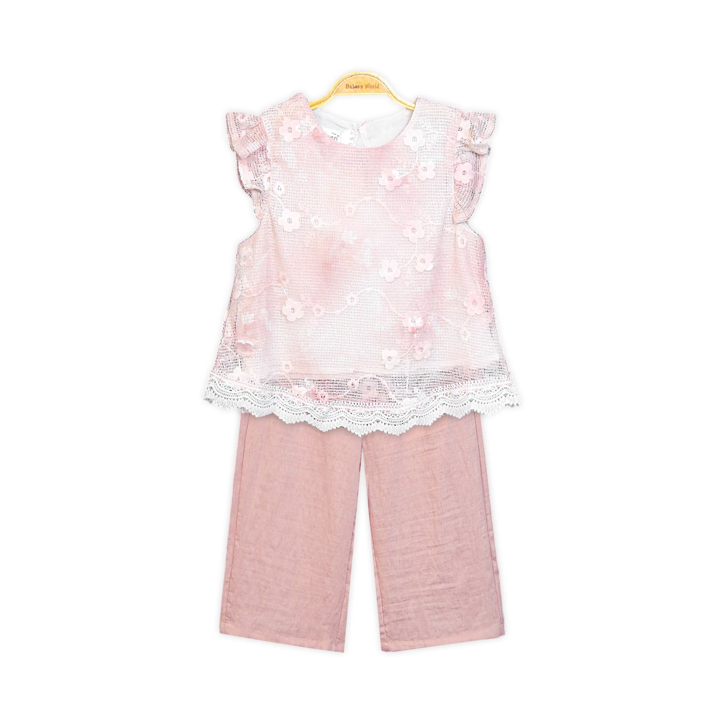 PINK FLORAL MESH SUIT