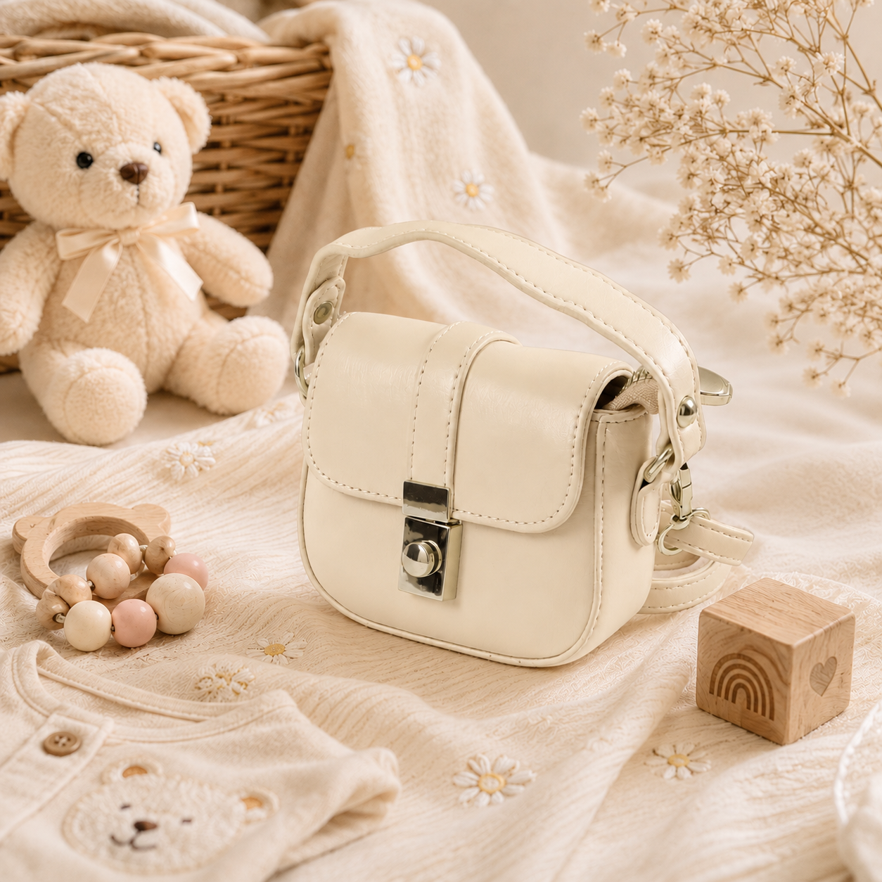 Classic Ivory Crossbody Bag