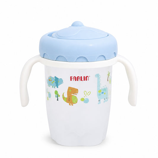 DRINKING CUP STEP 3-STRAW 240ML-BLUE