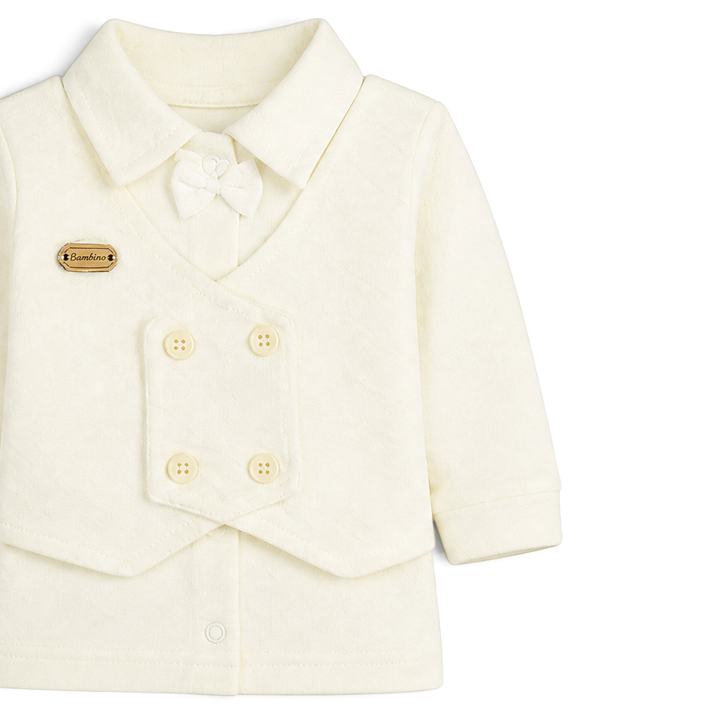 CREAM VEST-STYLE BABY BOY GIFT SET