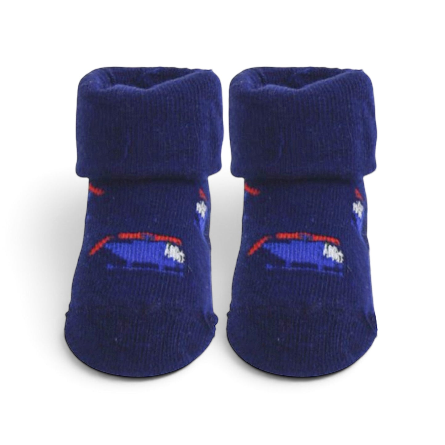 BABY CAR PRINT & STRIPE BOOTIES PK-3