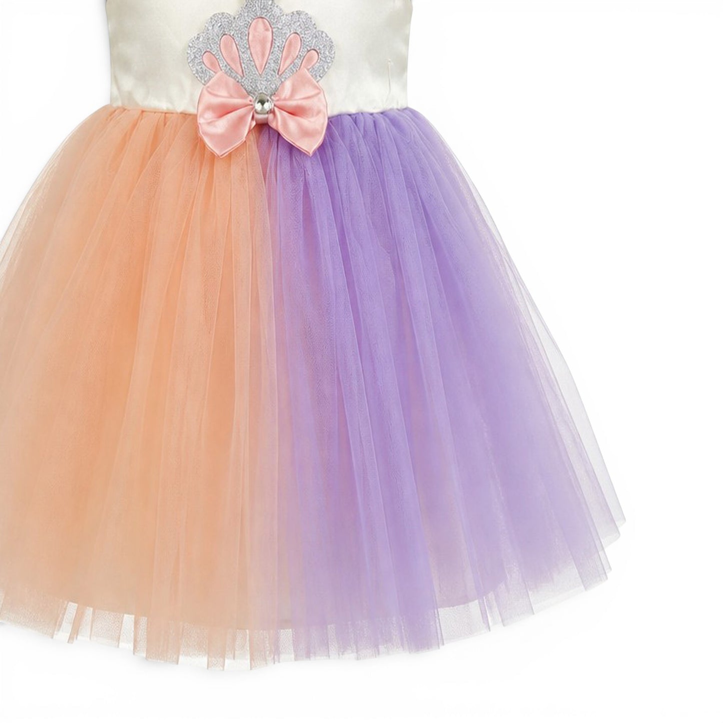 MULTICOLOR TULLE BABY GIRL FANCY FROCK GIFT SET
