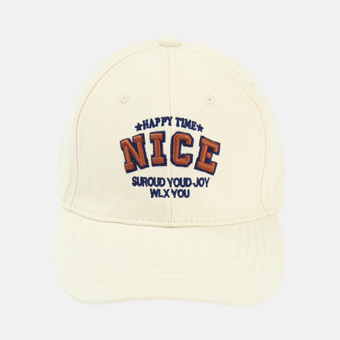 Beige "Nice" Graphic Cap 54 Cm