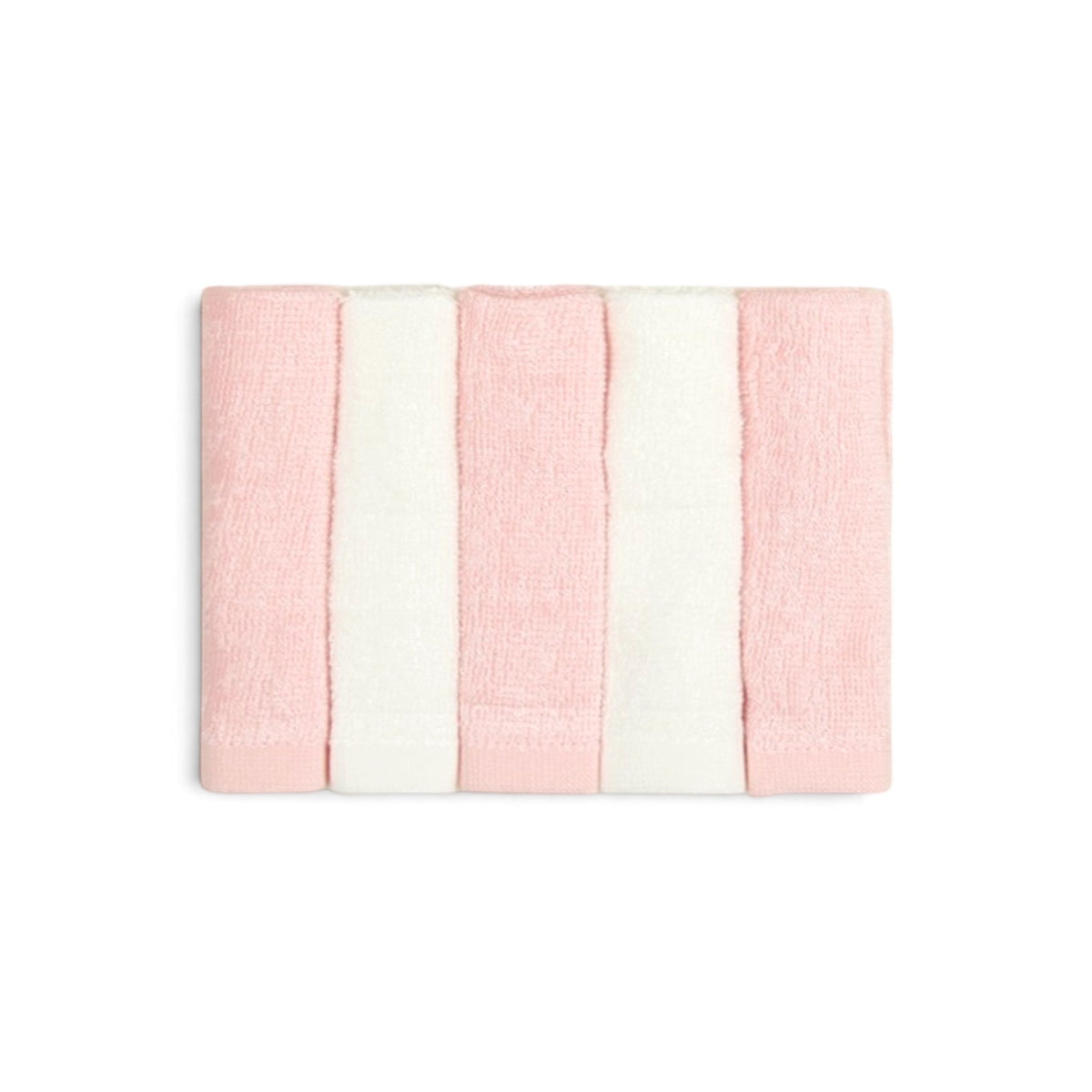 PINK & WHITE FACE TOWEL PK-5