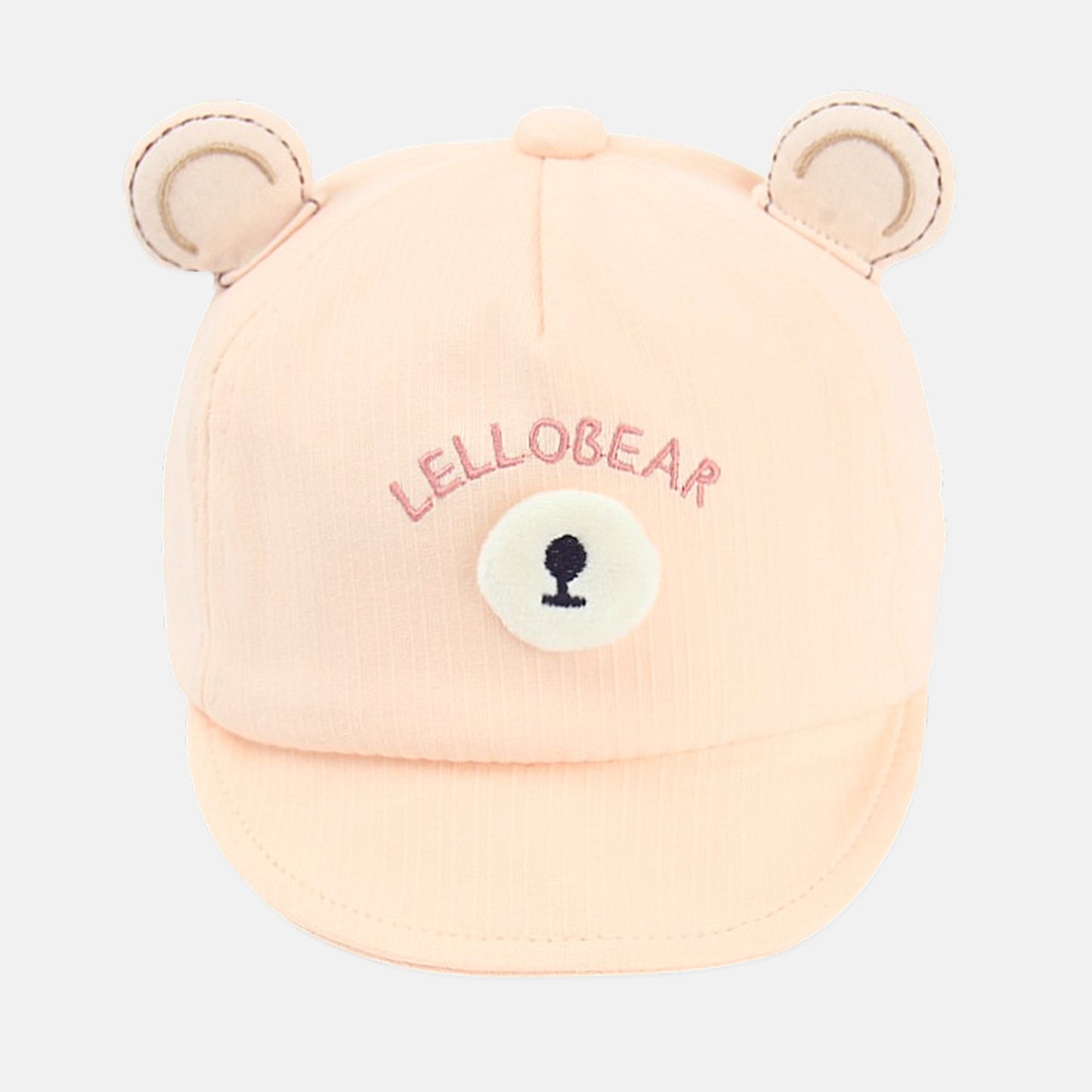 Pastel Peach Bear Ear Soft Hat 44 Cm