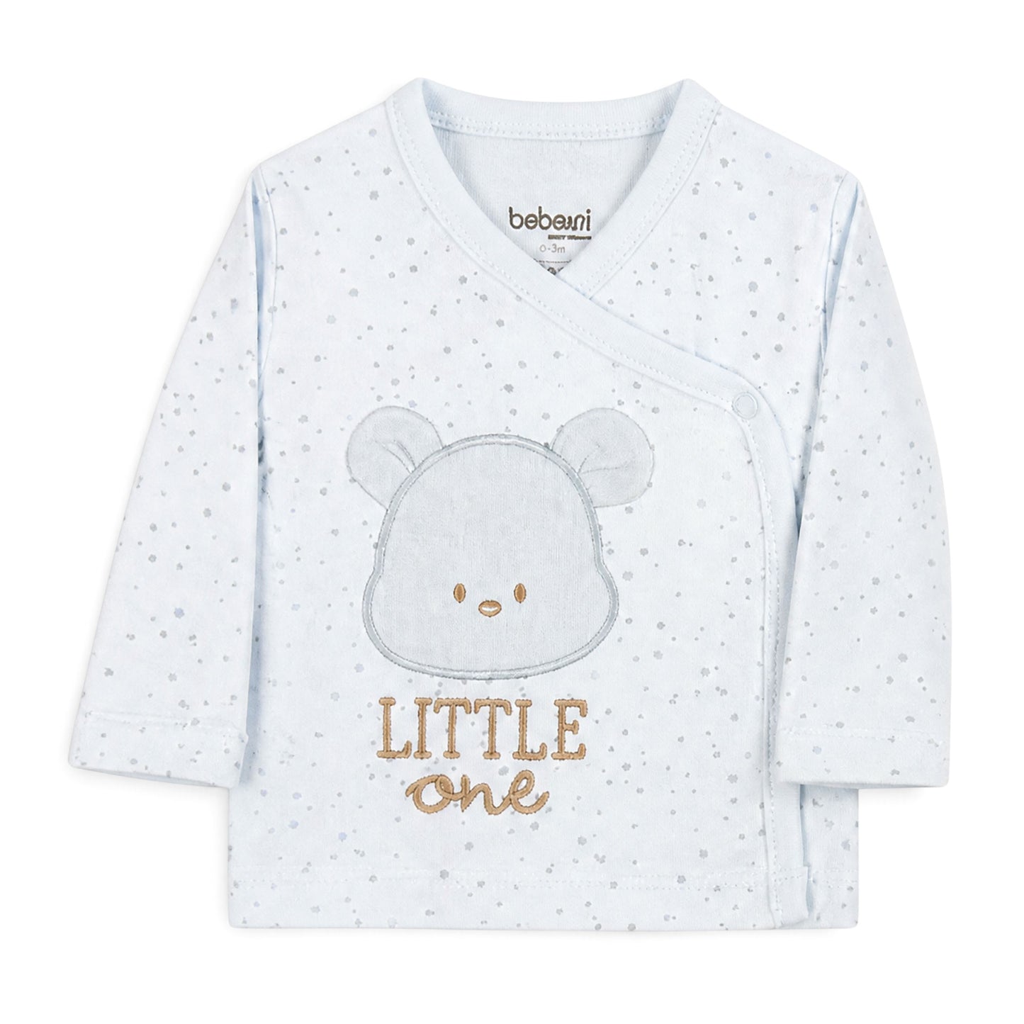 BLUE AND WHITE "LITTLE ONE" BEAR BABY BOY GIFT SET