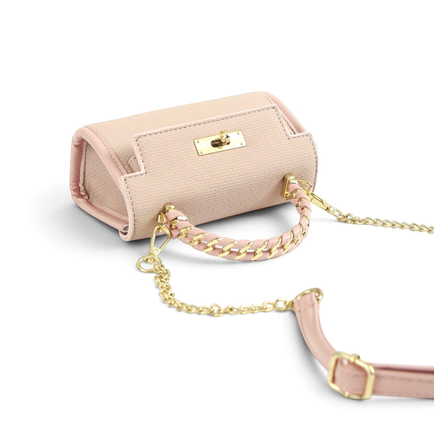 Sophisticated Pink Chain-Handle Mini Bag