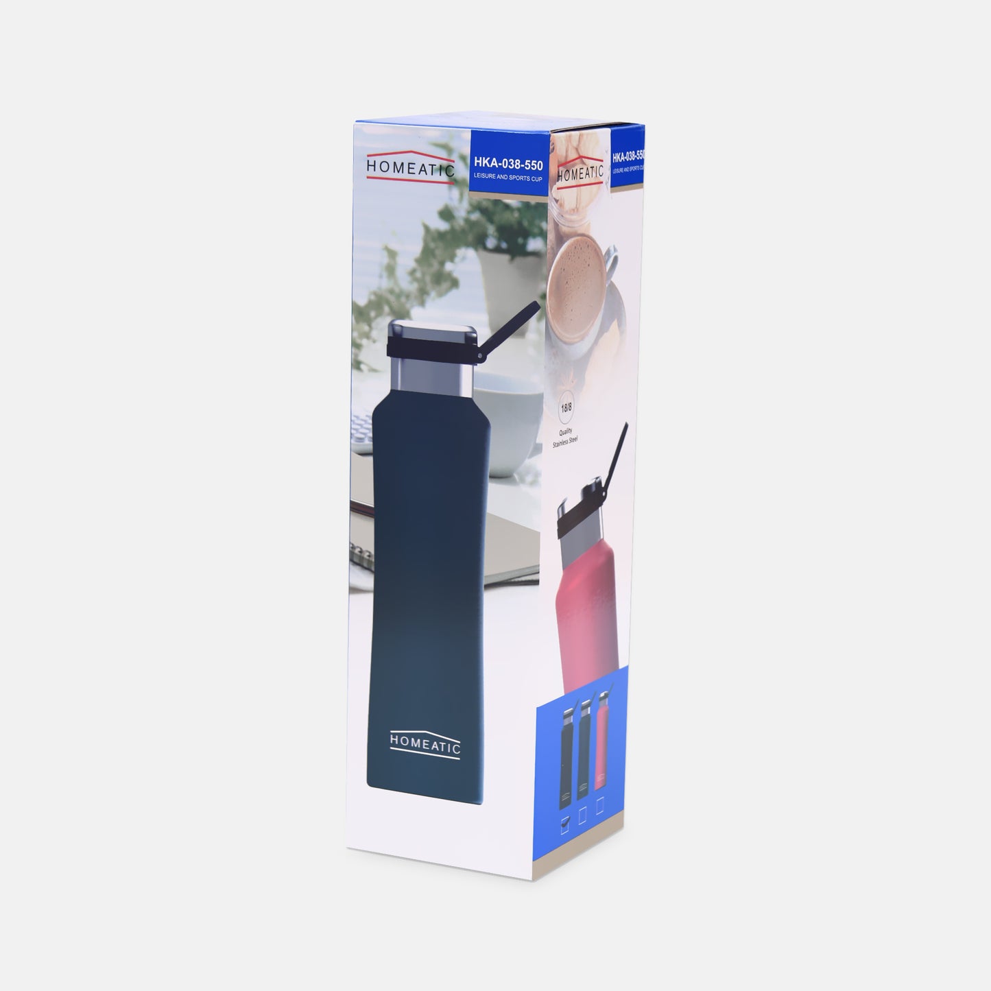 STEEL WATER BOTTLE 550 ML BLACK