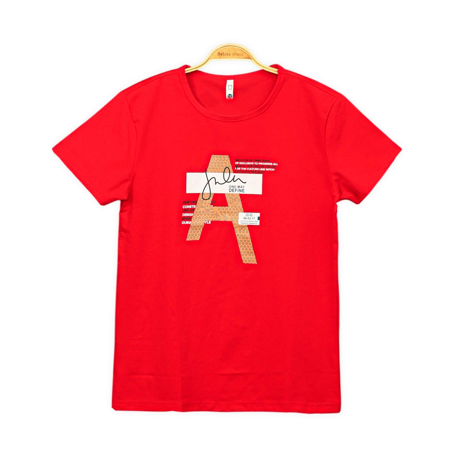 ONE MAY DEFINE RED TEE