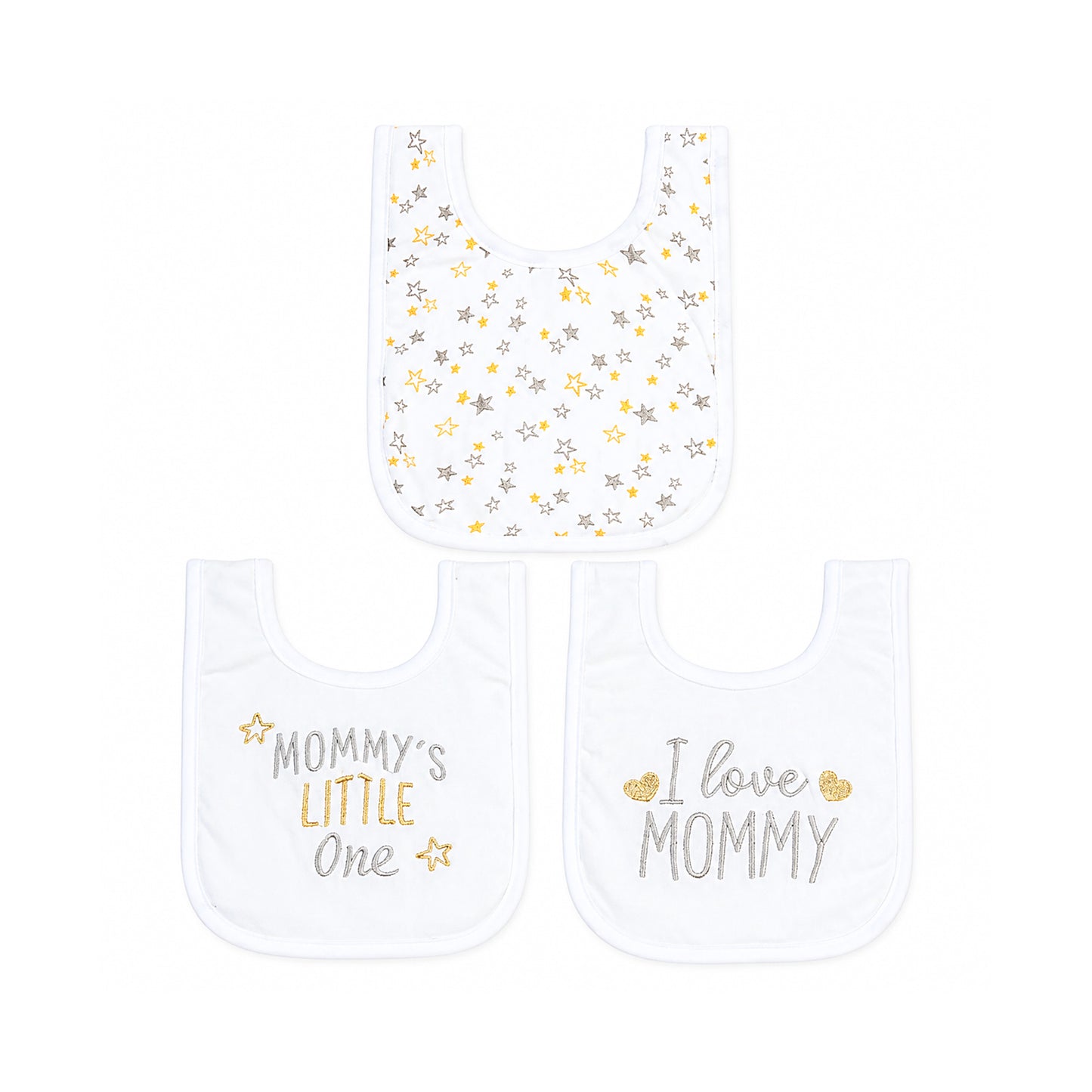 "Mommy's Little One" White Bibs (3-Pack)