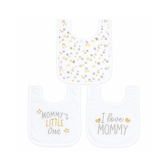 "Mommy's Little One" White Bibs (3-Pack)