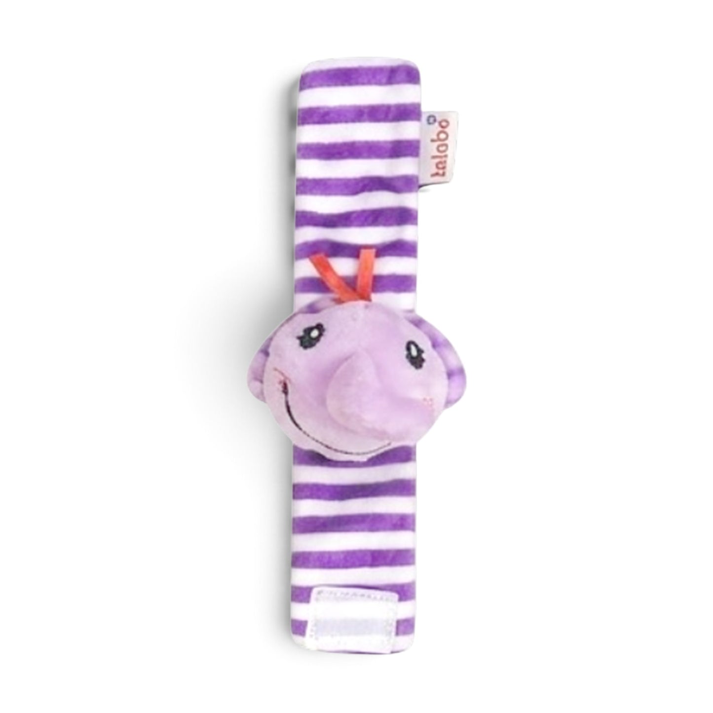 LELEBE PURPLE ELEPHANT RATTLE WRIST TOY