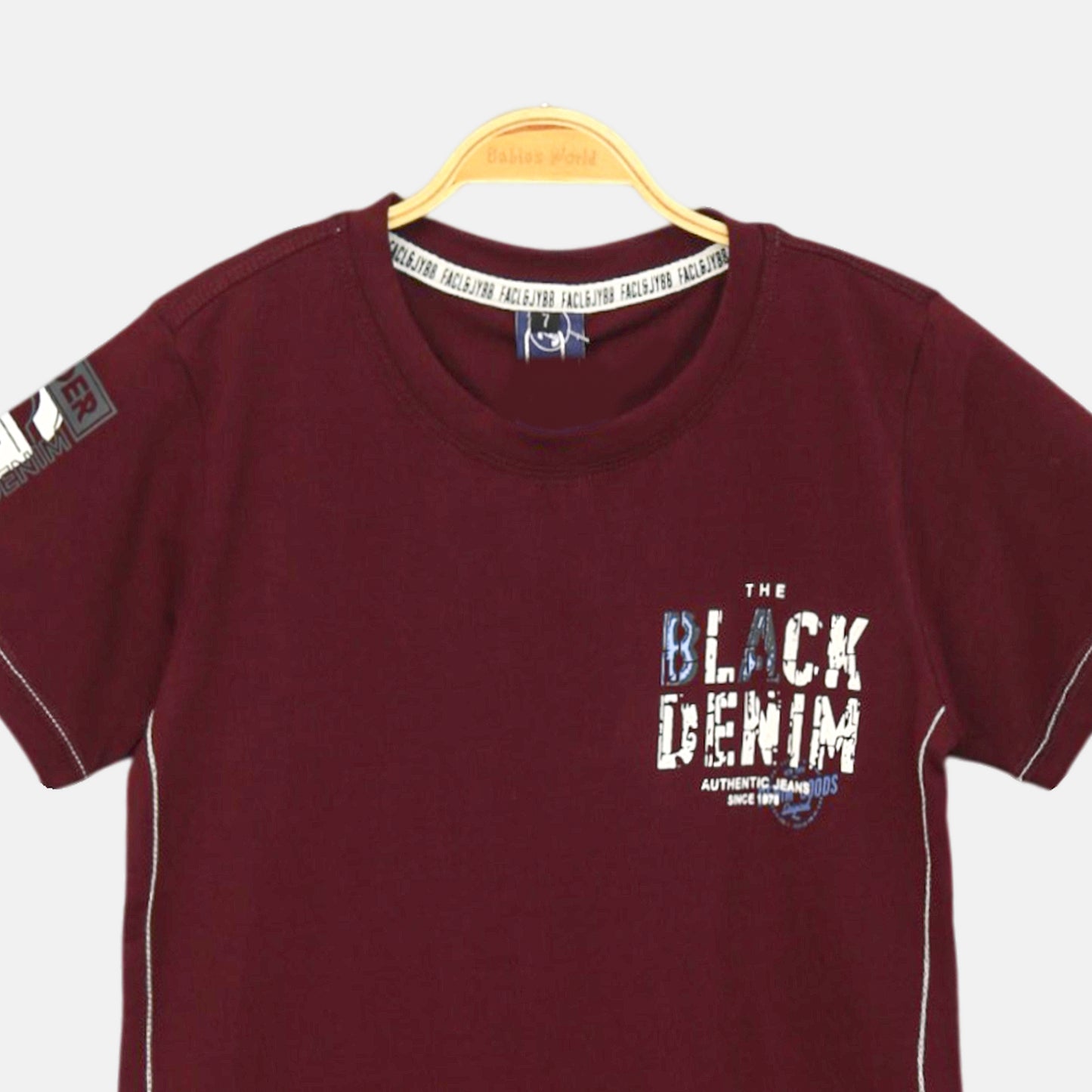 BLACK DENIM GRAPHIC TEE
